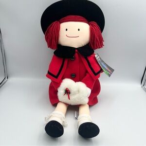 NWT MADELINE DOLL 1990 "MADELINE’S CHRISTMAS ” PLUSH DOLL 20” TALL - Collectible